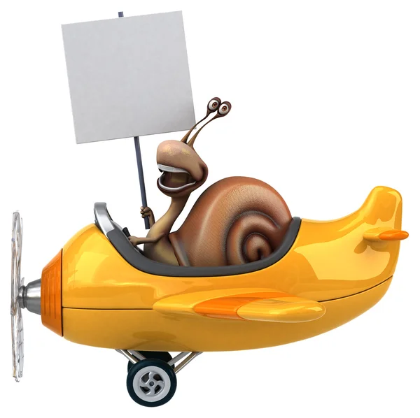 Fun cartoon snail — Stock Photo, Image