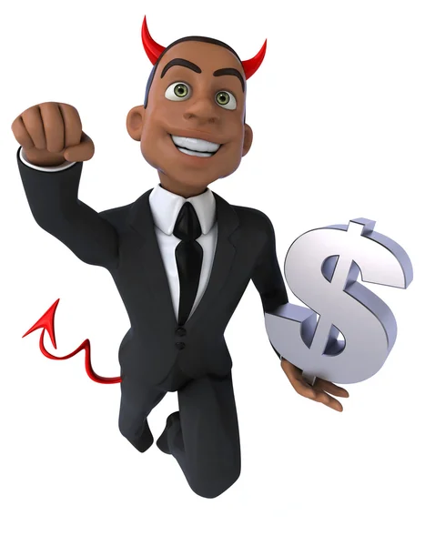 Fun devil businessman — Stock Photo, Image