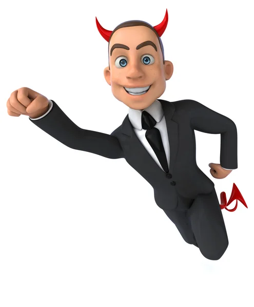 Fun devil businessman — Stock Photo, Image