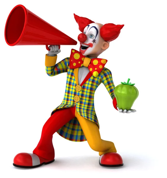 Roliga tecknade clown — Stockfoto