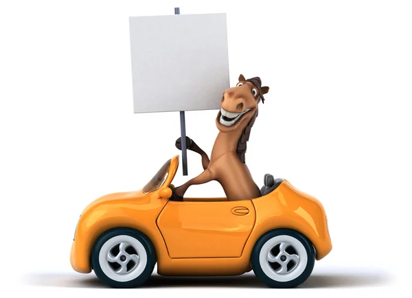 Divertente cavallo cartone animato — Foto Stock