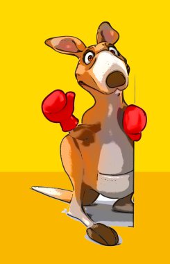 Komik kanguru boks eldiven