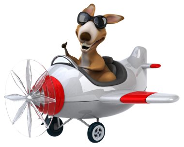 Eğlenceli çizgi film kanguru