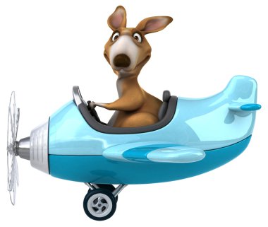 Uçakta eğlenceli kanguru