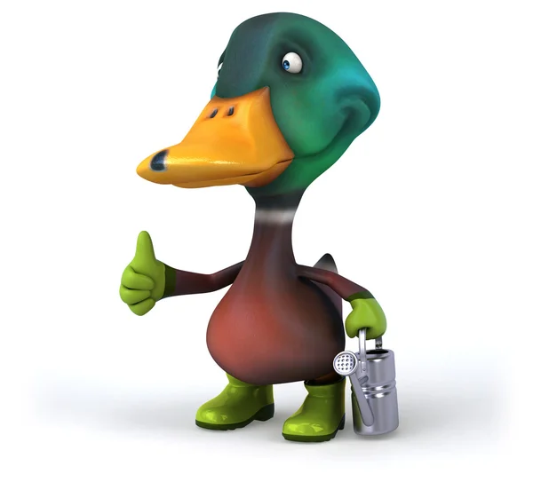 Fun cartoon duck — Stock Photo, Image