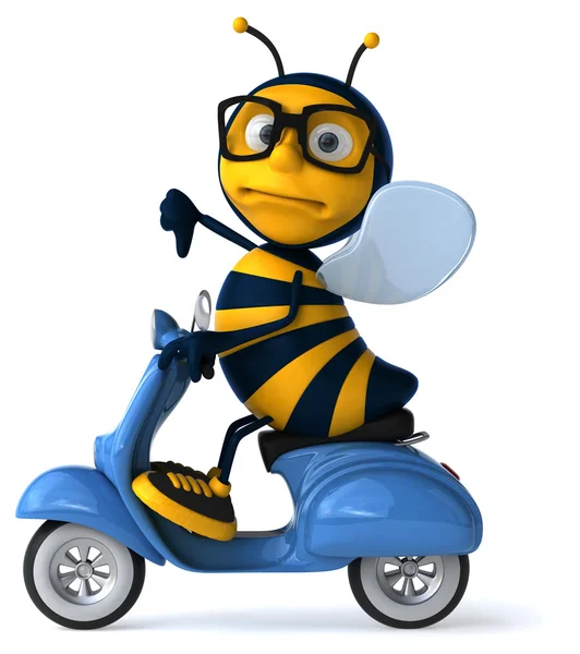 Abeja divertida en scooter —  Fotos de Stock