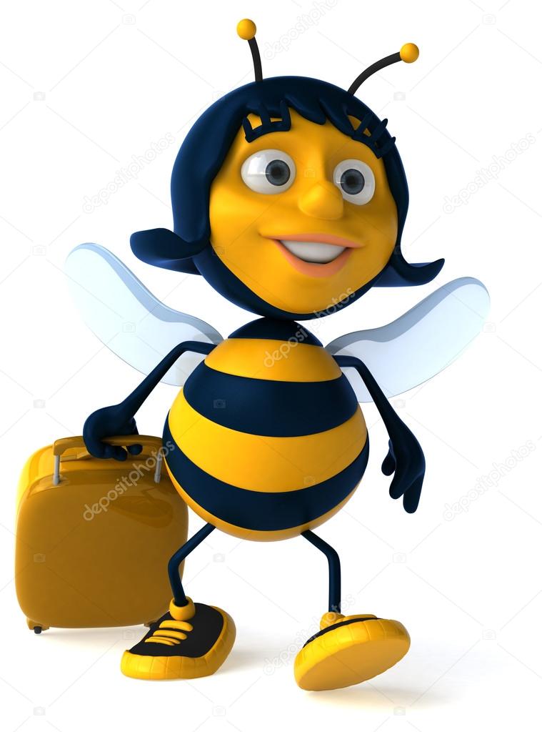 Funny bee with suitcase Stock Illustration by ©julos #83193356