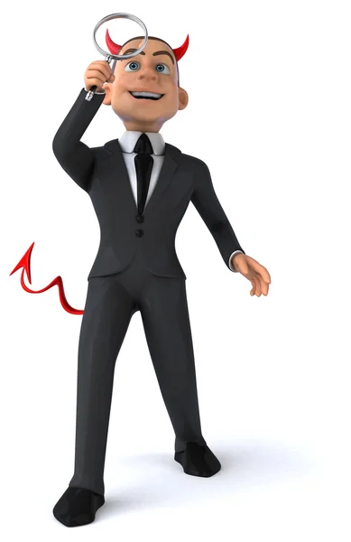 Malvagio uomo d'affari cartone animato — Foto Stock