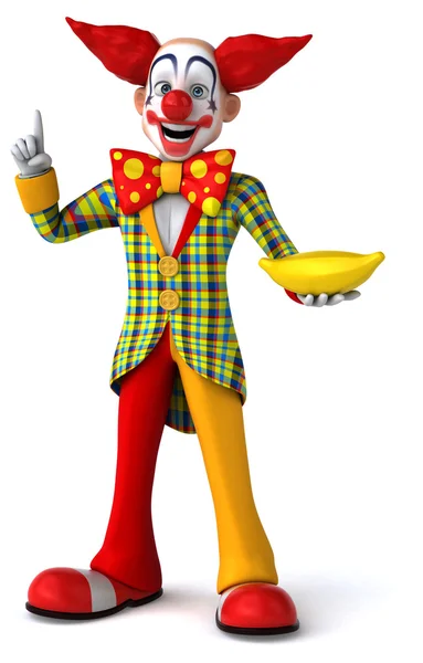 Divertente clown cartone animato — Foto Stock