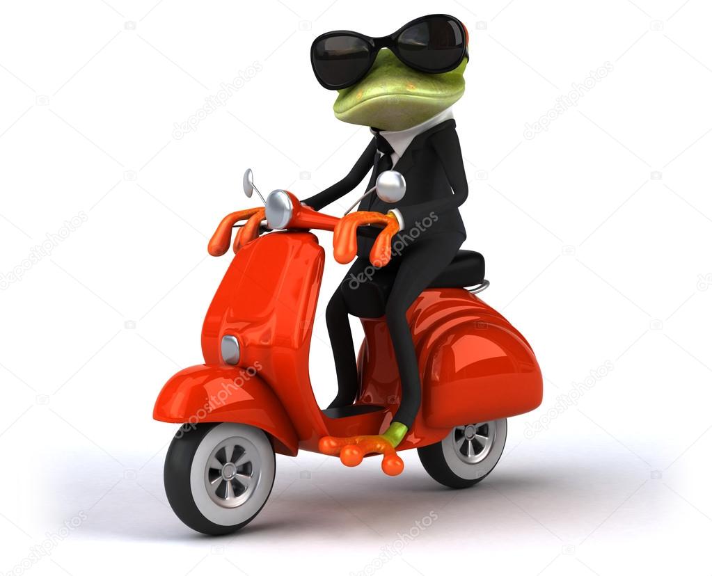 Grenouille Drole Sur Moto Image Libre De Droit Par Julos C