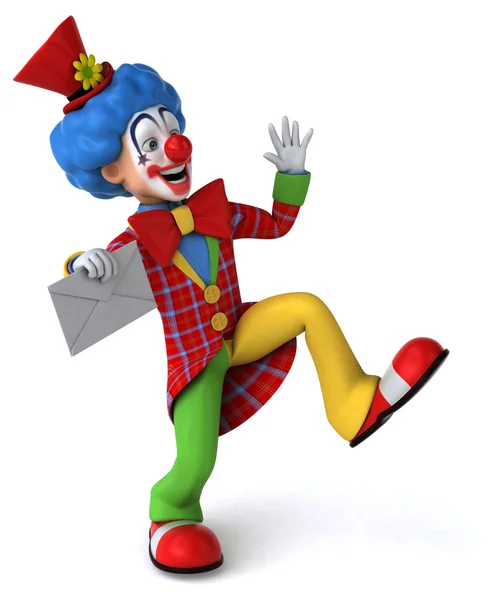 Divertente clown cartone animato — Foto Stock