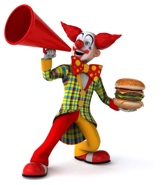 Fun cartoon clown — Stock Photo, Image