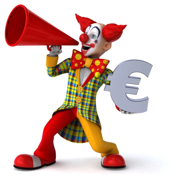 Fun cartoon clown — Stock Photo, Image