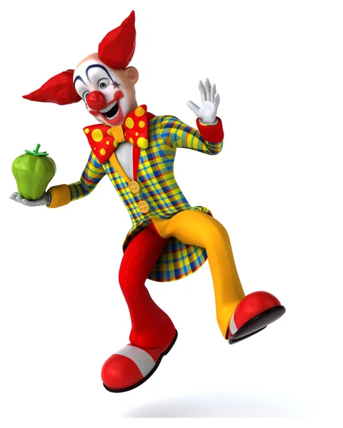 Divertente clown cartone animato — Foto Stock