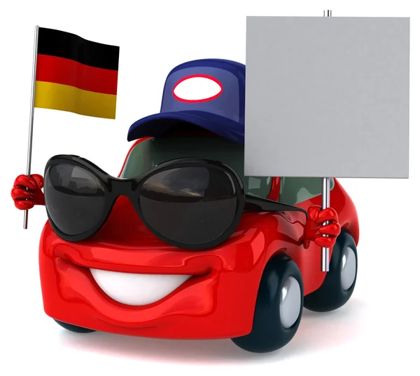Spaß Cartoon Auto — Stockfoto