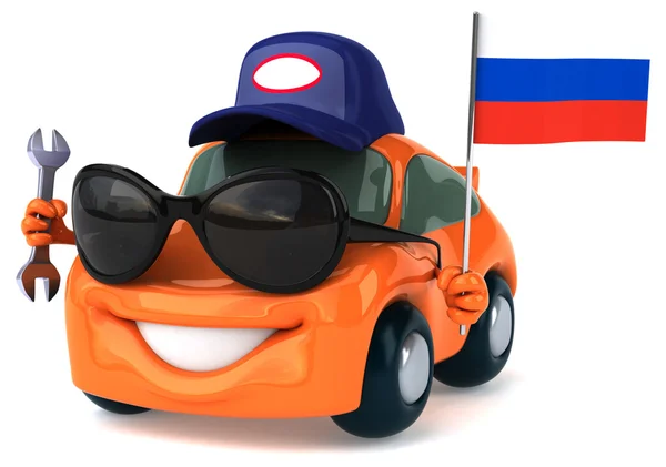 Fun cartoon car — Stock Photo, Image