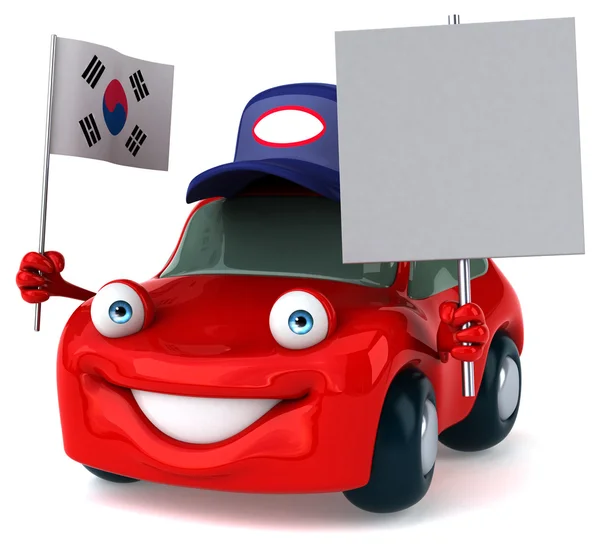 Mobil kartun yang menyenangkan — Stok Foto