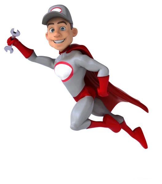 Leuke cartoon Super mechanic — Stockfoto