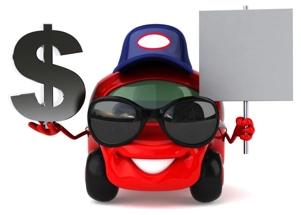 Fun cartoon car — Stock Photo, Image