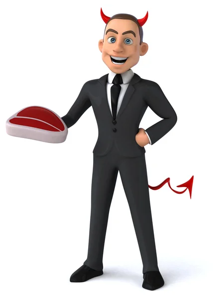 Cartoon evil businessman — Stock Photo, Image