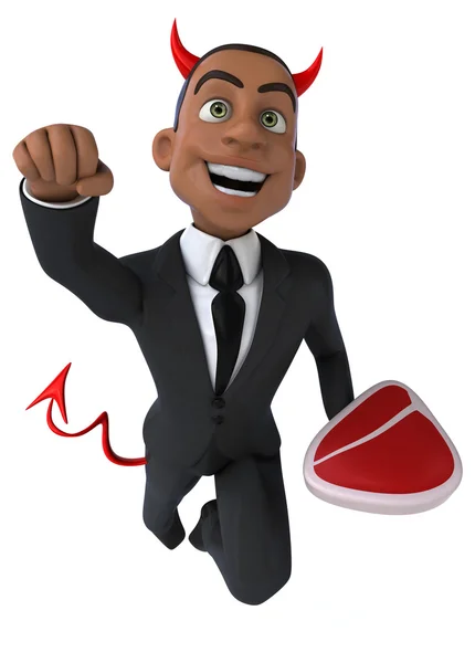 Cartoon evil businessman — Stock Photo, Image