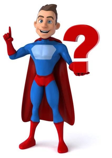 Fun cartoon superhero — Stock Photo, Image