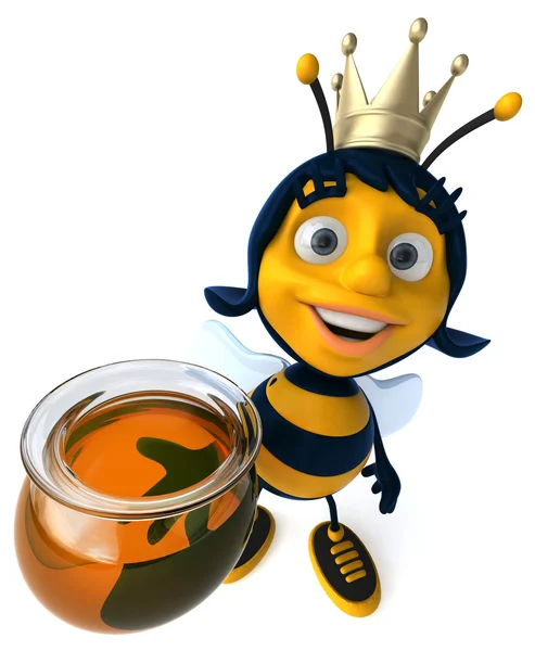 Szórakoztató méh mézzel — Stock Fotó
