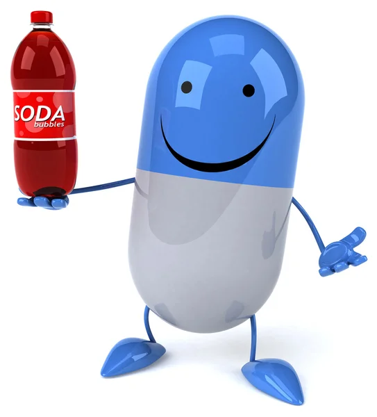 Roliga piller med soda — Stockfoto