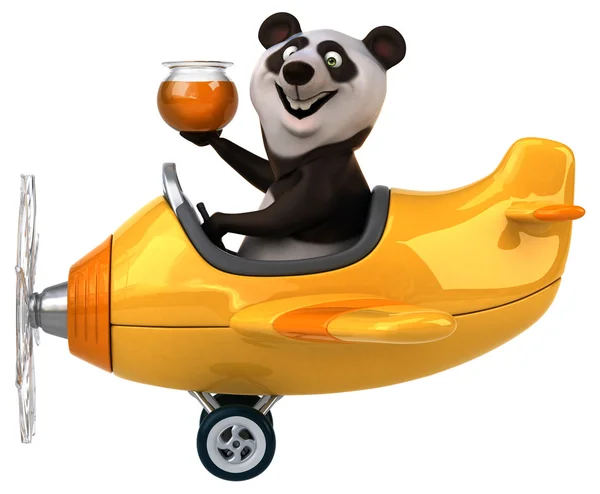 Roliga tecknade panda — Stockfoto