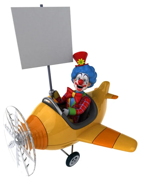 Divertente clown cartone animato — Foto Stock