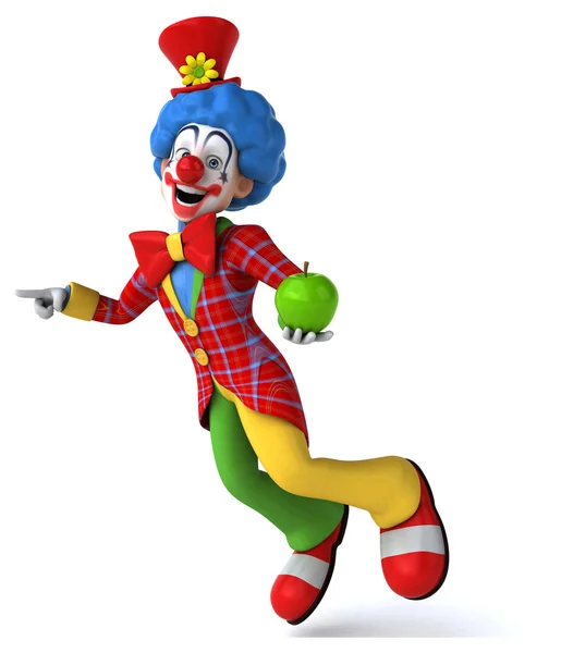 Divertente clown cartone animato — Foto Stock