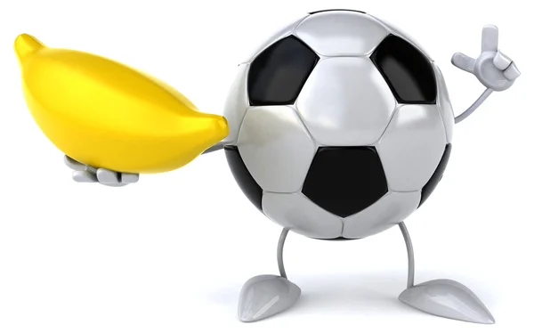 Funny cartoon football ball — Stock Photo, Image