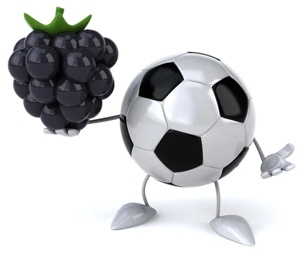 Divertido balón de fútbol de dibujos animados —  Fotos de Stock