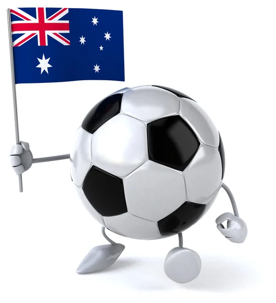 Cartoon ball with flag — Stock Photo, Image