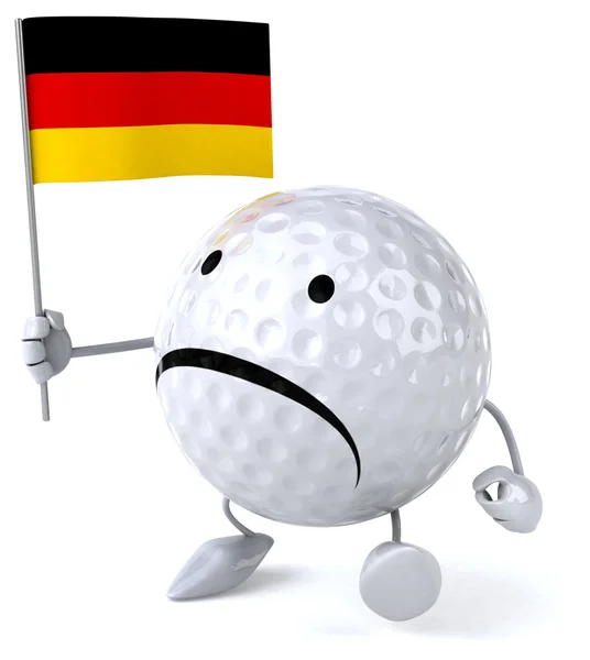 Fun cartoon Golf ball — Stock Photo, Image