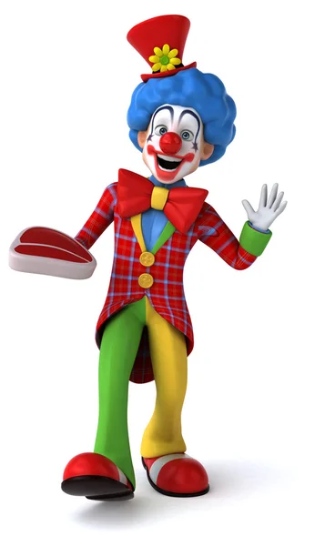 Divertente clown cartone animato — Foto Stock