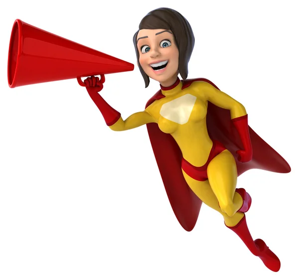 Cartoon Super woman — Stock Photo, Image