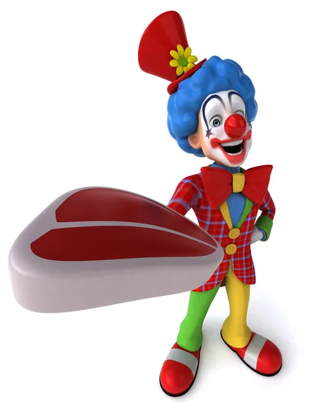 Divertente clown cartone animato — Foto Stock