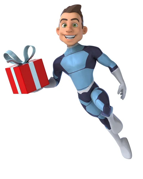 Fun cartoon superhero — Stock Photo, Image