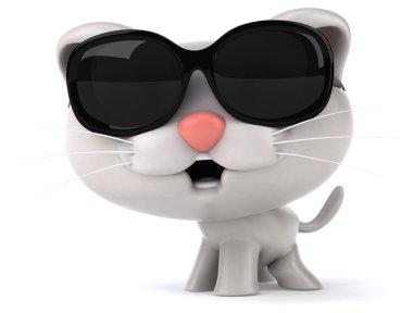 eğlenceli bir karikatür kedi