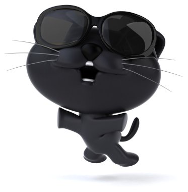 eğlenceli bir karikatür kedi