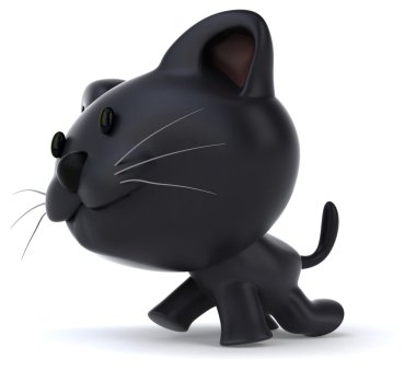 eğlenceli bir karikatür kedi