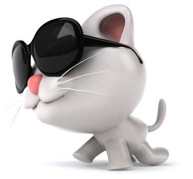 eğlenceli bir karikatür kedi
