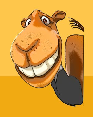 komik karikatür deve