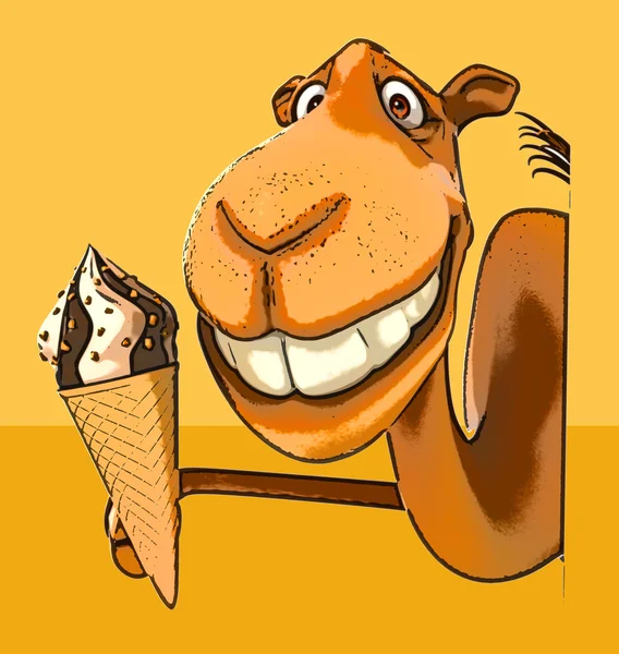 Funny cartoon camel — Stock Photo, Image