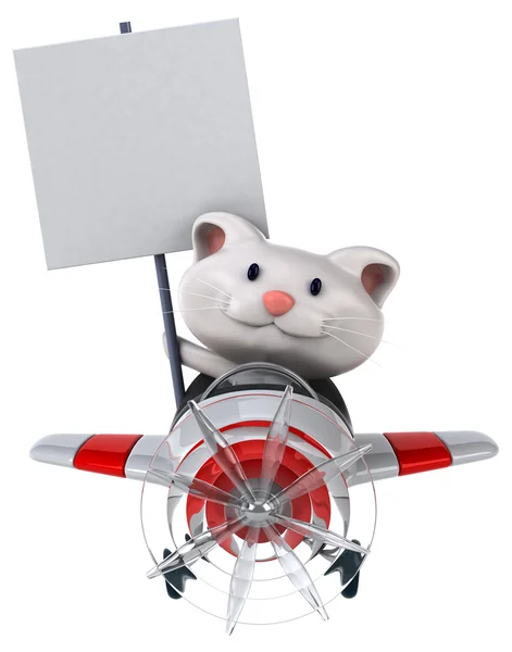 Gatto divertente in aereo — Foto Stock