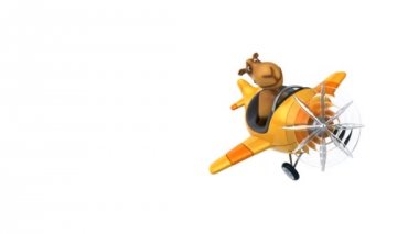 eğlenceli uçakta uçan deve