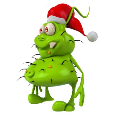 Noel babalar şapkalı komik mikrop