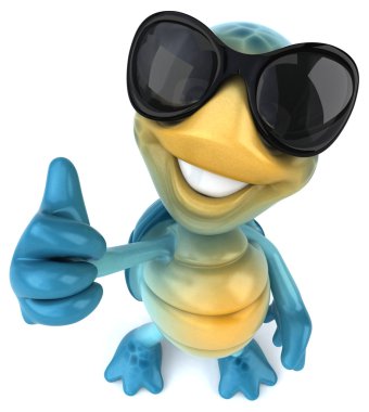 Funny turtle with thumb up clipart