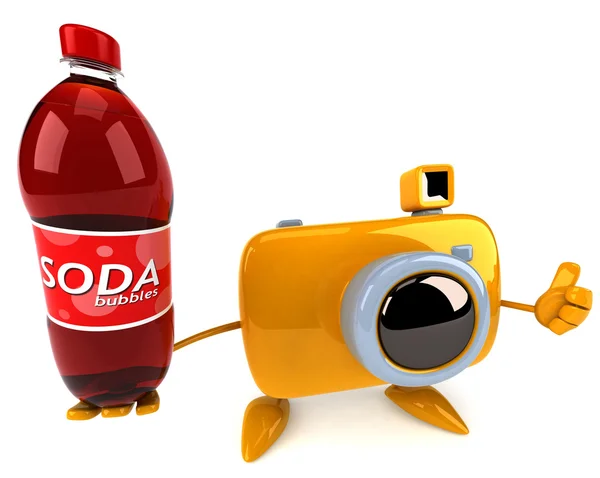 Funny camera with soda — Stock Photo, Image